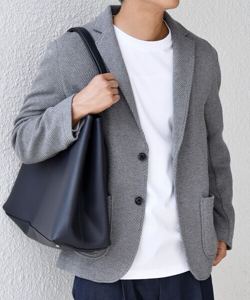 SHIPS any（シップス エニィ）の「SHIPS any:〈洗濯機可能〉TEXBRID(R) タックハニカム ニッティング ジャケット 25AW◇（テーラードジャケット・メンズ・チャコールグレー/キャメル/ネイビー・X-LARGE/LARGE/MEDIUM/SMALL）」の20枚目の写真