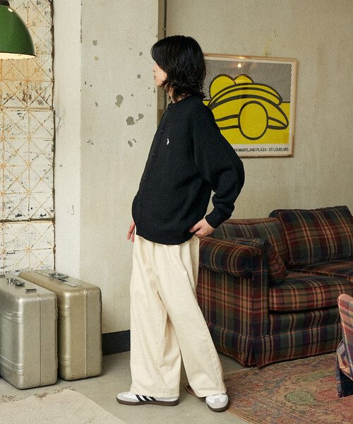 U.S. POLO ASSN.（ユーエスポロアッスン）の「U.S. POLO ASSN./ユーエスポロアッスン 別注 CREW NECK KNIT CARDIGAN/クルーネックニットカーディガン(限定展開)（カーディガン/ボレロ・メンズ・ネイビー/ブラック/チャコールグレー/グレー・LARGE/MEDIUM/SMALL）」の11枚目の写真