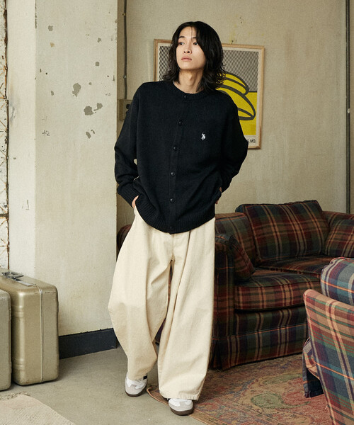 U.S. POLO ASSN.（ユーエスポロアッスン）の「U.S. POLO ASSN./ユーエスポロアッスン 別注 CREW NECK KNIT CARDIGAN/クルーネックニットカーディガン(限定展開)（カーディガン/ボレロ・メンズ・ネイビー/ブラック/チャコールグレー/グレー・LARGE/MEDIUM/SMALL）」の12枚目の写真