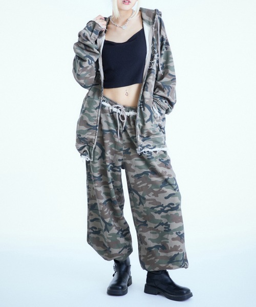 sedacle（セダクル）の「アソート柄ジップパーカー【SETUP着用可能