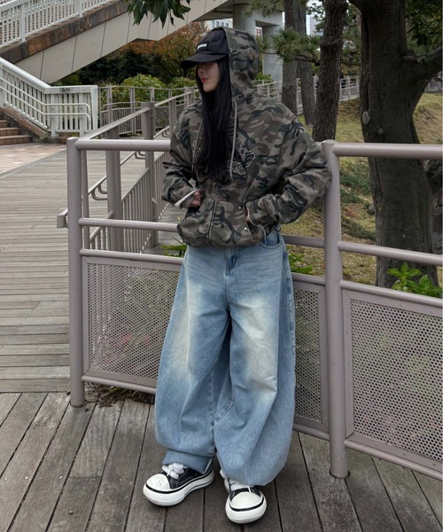 セール】アソート柄ジップパーカー【SETUP着用可能】（パーカー