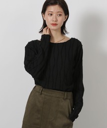 LAKOLE | フリンジジャガード長袖 / 594729(Tシャツ/カットソー)