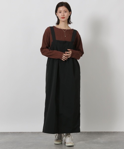 LAKOLE（ラコレ）の「フリンジジャガード長袖 / 594729（Tシャツ/カットソー・レディース・イエロー/ブラウン/アイボリー/ブラック・FREE）」の7枚目の写真