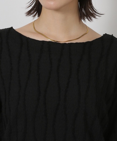 LAKOLE（ラコレ）の「フリンジジャガード長袖 / 594729（Tシャツ/カットソー・レディース・イエロー/ブラウン/アイボリー/ブラック・FREE）」の18枚目の写真