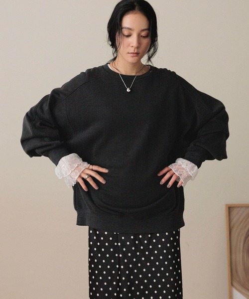 LOWRYS FARM（ローリーズファーム）の「ソデレイヤードＬＳ　580978（Tシャツ/カットソー・レディース・ホワイト系その他7/ホワイト系その他6/ホワイト系その他5・FREE）」の14枚目の写真