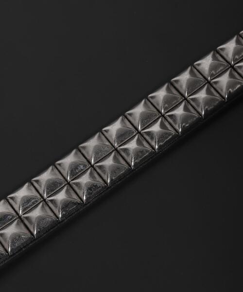 SHORT ROUND（ショートラウンド）の「SHORT ROUND/ピラミッドスタッズベルト（ベルト・メンズ・ブラック・FREE）」の3枚目の写真