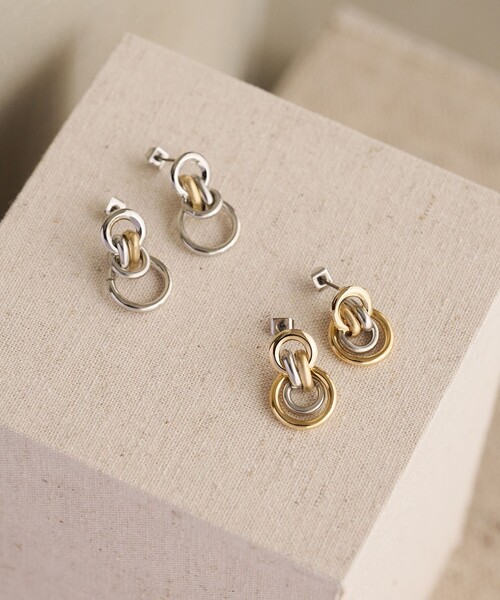 BEAUTY&YOUTH UNITED ARROWS（ビューティーアンドユースユナイテッドアローズ）の「ミックス サークルモチーフ ピアス（ピアス（両耳用）・レディース・シルバー/ゴールド・FREE）」の3枚目の写真