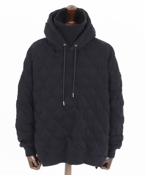 mpa3956-Wave Quilting High Neck Parka キルティングパーカー