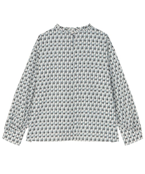 TOKYO SHIRTS（トウキョウシャツ）の「衿フリル プリント ブラウス（シャツ/ブラウス・レディース・ブラウン/グレー・M/L）」の6枚目の写真