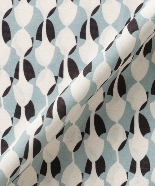 TOKYO SHIRTS（トウキョウシャツ）の「衿フリル プリント ブラウス（シャツ/ブラウス・レディース・ブラウン/グレー・M/L）」の9枚目の写真