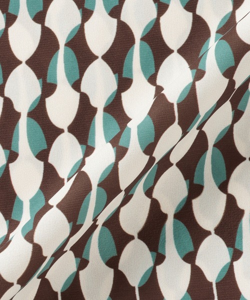 TOKYO SHIRTS（トウキョウシャツ）の「衿フリル プリント ブラウス（シャツ/ブラウス・レディース・ブラウン/グレー・M/L）」の16枚目の写真