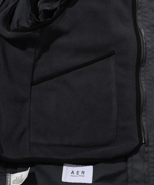 ADAM ET ROPE'（アダムエロペ）の「【WEB限定】《フリースライナー付・3way》ワッシャーナイロン バルマカーン コート / ドッグイヤーコート / ユニセックス（ステンカラーコート・メンズ・ネイビー/チャコールグレー・M/L）」の14枚目の写真