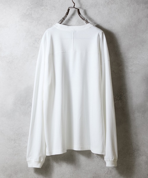 PREMIUM COTTON COLLEGE LOGO FOOTBALL L/S T-SHIRT