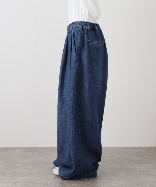 JOURNAL STANDARD LUXE(ジャーナルスタンダード ラックス)の「10OZ タックワイドパンツ(デニムパンツ・レディース・ネイビー・FREE)」の13枚目の写真