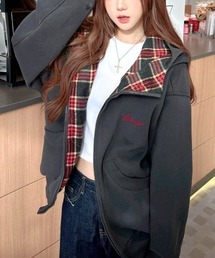 美品　アルチビオ チェック柄 ジップアップナイロンパーカー 48 美品 アルチビオ チェック柄 ジップアップナイロンパーカー 48
