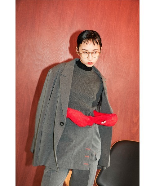 OMMO（オーエムエムオー）の「SK LAYERED PT（その他パンツ・レディース・ブラック/グレー・36/38）」の4枚目の写真