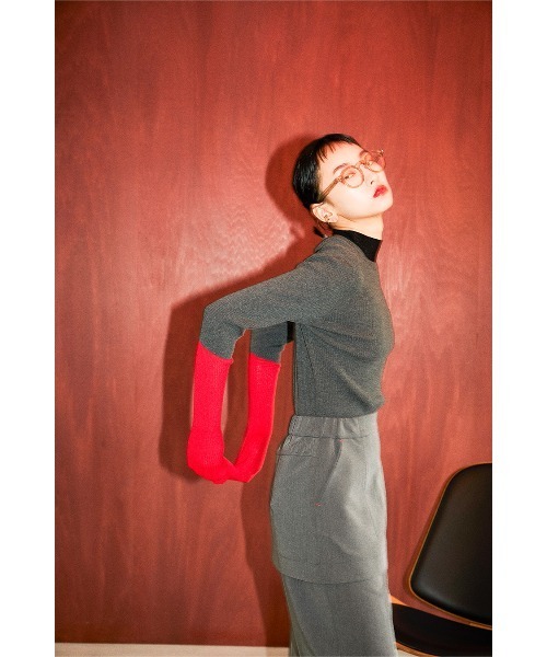 OMMO（オーエムエムオー）の「SK LAYERED PT（その他パンツ・レディース・ブラック/グレー・36/38）」の6枚目の写真