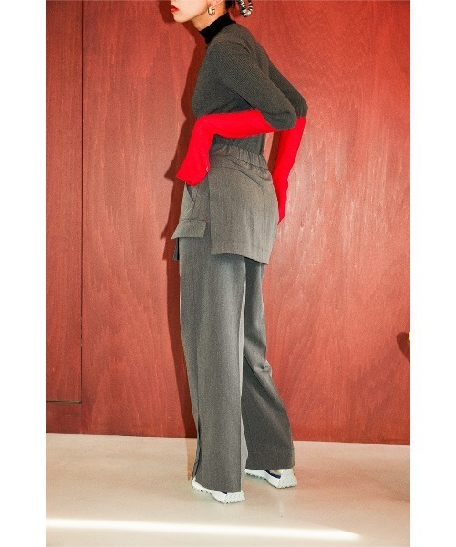 OMMO（オーエムエムオー）の「SK LAYERED PT（その他パンツ・レディース・ブラック/グレー・36/38）」の9枚目の写真