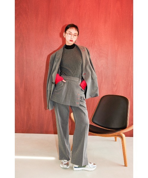 OMMO（オーエムエムオー）の「SK LAYERED PT（その他パンツ・レディース・ブラック/グレー・36/38）」の3枚目の写真