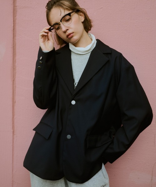 BROKEN BASE(ブロークンベース)の「Wide Tailored Blazer / ワイドテーラードブレザー(その他アウター・メンズ・ネイビー・MEDIUM/LARGE)」の11枚目の写真