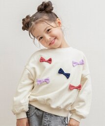 BREEZE（ブリーズ）の「【WEB限定/ジュニア対応】リボンモチーフトレーナー（スウェット・キッズ）」
