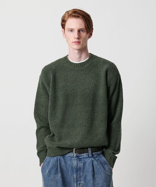 セール】クリンプ コットンウール クルーネック ニット（ニット