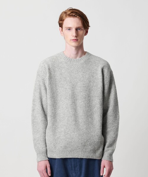 ビューティー＆ユース ユナイテッドアローズ（BEAUTY&YOUTH）/クリンプ コットンウール クルーネック ニット セール】クリンプ コットンウール クルーネック ニット（ニット