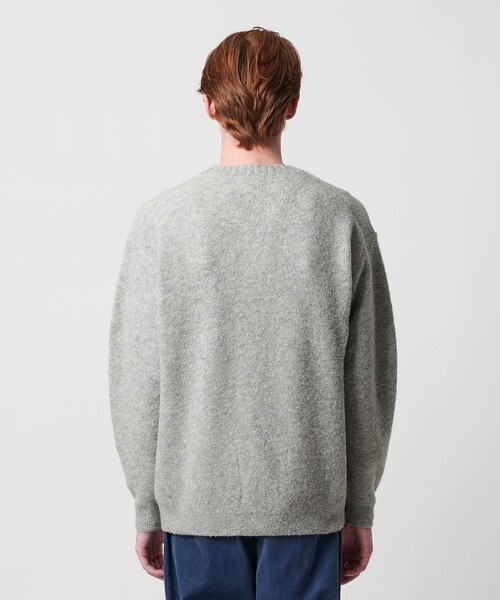 BEAUTY&YOUTH UNITED ARROWS（ビューティーアンドユースユナイテッドアローズ）の「クリンプ コットンウール クルーネック ニット（ニット/セーター・メンズ・ライトグレー/オリーブ/ブラック/レッド・XL/M/L/S）」の8枚目の写真