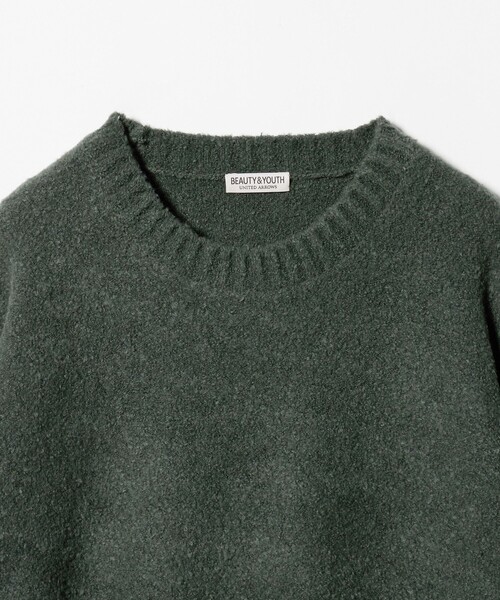 BEAUTY&YOUTH UNITED ARROWS（ビューティーアンドユースユナイテッドアローズ）の「クリンプ コットンウール クルーネック ニット（ニット/セーター・メンズ・ライトグレー/オリーブ/ブラック/レッド・XL/M/L/S）」の11枚目の写真