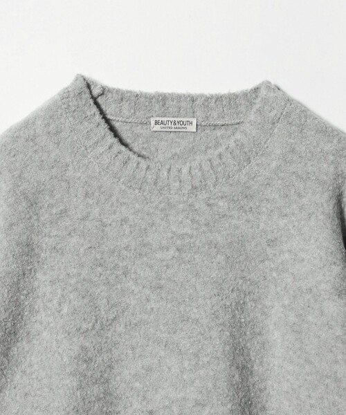 BEAUTY&YOUTH UNITED ARROWS（ビューティーアンドユースユナイテッドアローズ）の「クリンプ コットンウール クルーネック ニット（ニット/セーター・メンズ・ライトグレー/オリーブ/ブラック/レッド・XL/M/L/S）」の20枚目の写真