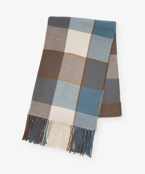 Afternoon Tea(アフタヌーンティー)の「ブロックチェックストール(ストール/ショール・レディース・ベージュ/レッド/グリーン・ONE SIZE)」の2枚目の写真