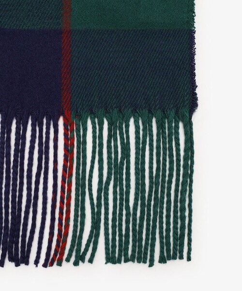 Afternoon Tea(アフタヌーンティー)の「ブロックチェックストール(ストール/ショール・レディース・ベージュ/レッド/グリーン・ONE SIZE)」の4枚目の写真