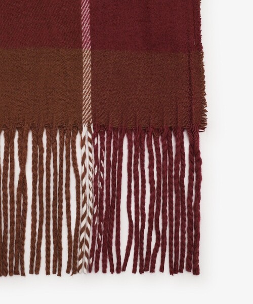 Afternoon Tea(アフタヌーンティー)の「ブロックチェックストール(ストール/ショール・レディース・ベージュ/レッド/グリーン・ONE SIZE)」の5枚目の写真