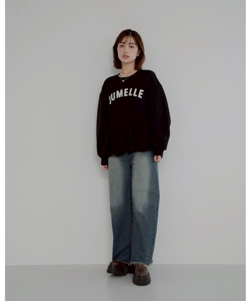 jumelle（ジュメロ）の「【売り上げ枚数2500枚突破】jm peplum sweat（スウェット・レディース・ブラック・FREE）」の9枚目の写真
