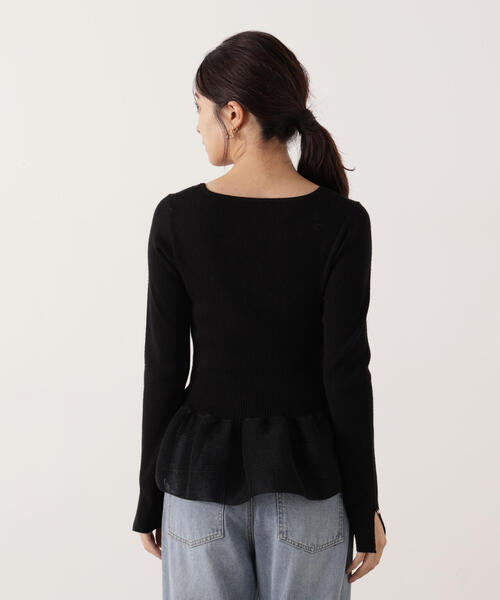 PROPORTION BODY DRESSING（プロポーションボディドレッシング）の「ペプラムリブニット / 1215270120（ニット/セーター・レディース・ブラック/ホワイト/ベージュ・FREE）」の20枚目の写真