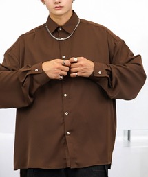 Candlestick（キャンドルスティック）の「バルーン袖 ルーズ レギュラーカラー シャツ ドレープ ボリューム袖 ワイド シルエット（シャツ/ブラウス）」