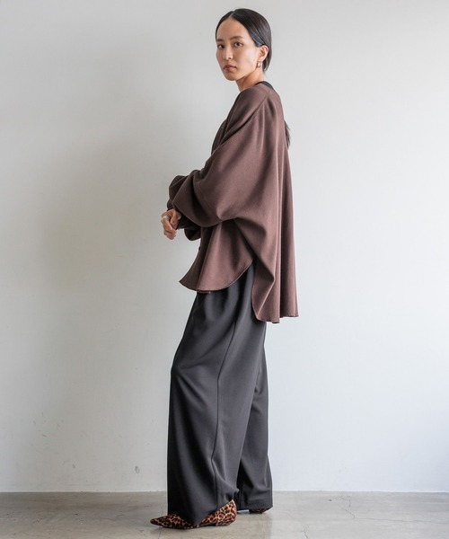 HEREIAM(ヘレイアム)の「【HEREIAM】ハイウエストバギーパンツ(その他パンツ・レディース・アイボリー/ブラック・MEDIUM/SMALL)」の19枚目の写真