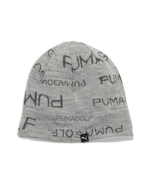 PUMA(プーマ)の「PUMA プーマ メンズ ゴルフ AOP リバーシブルニット ビーニー(ニットキャップ/ビーニー・メンズ・ブラック/ネイビー/グレー・フリー)」の1枚目の写真