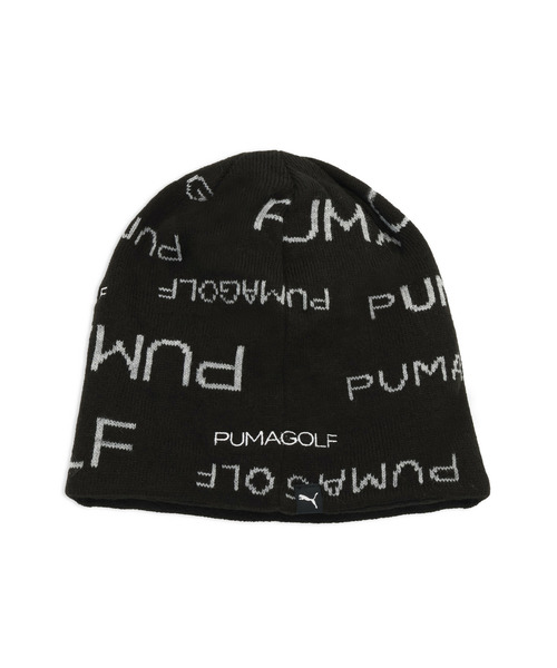 PUMA(プーマ)の「PUMA プーマ メンズ ゴルフ AOP リバーシブルニット ビーニー(ニットキャップ/ビーニー・メンズ・ブラック/ネイビー/グレー・フリー)」の2枚目の写真