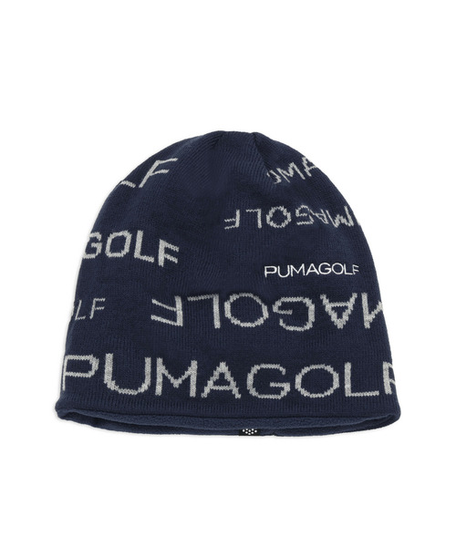 PUMA(プーマ)の「PUMA プーマ メンズ ゴルフ AOP リバーシブルニット ビーニー(ニットキャップ/ビーニー・メンズ・ブラック/ネイビー/グレー・フリー)」の9枚目の写真