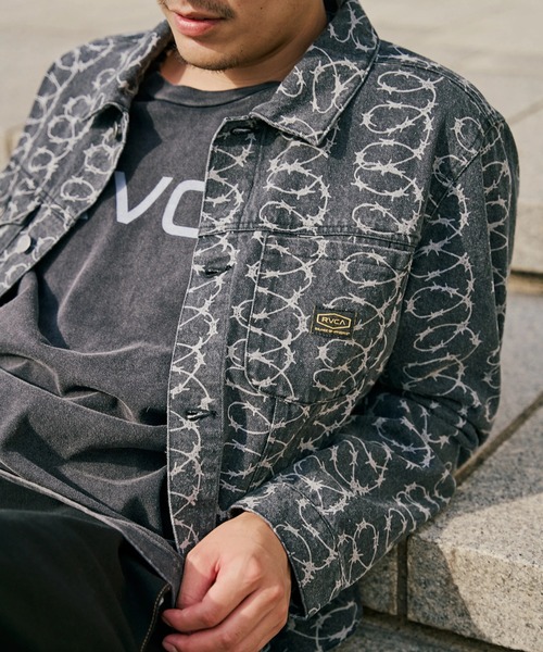 RVCA(ルーカ)の「RVCA メンズ DENIM JACKET ジャケット 【2025年秋冬モデル】 @autumn/ルーカデニムジャケット(ブルゾン・メンズ・ブラック/ブラック×ホワイト/インディゴブルー・SMALL/MEDIUM/LARGE/X-LARGE)」の7枚目の写真