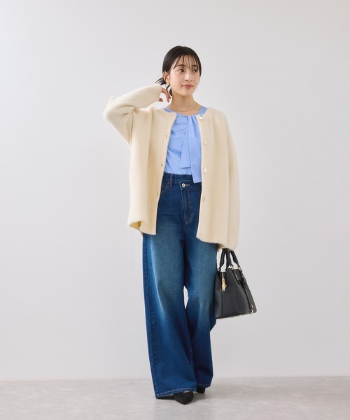 VIS（ビス）の「フロントねじりデザインブラウス（シャツ/ブラウス・レディース・オフホワイト/ブラック/ブルー系その他4・FREE）」の17枚目の写真