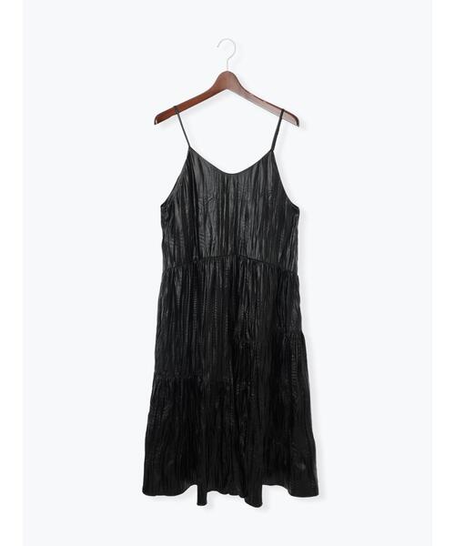 Te chichi TERRASSE（テチチテラス）の「しわ加工フェイクレザーキャミワンピース《2025autumn catalog item》（ワンピース・レディース・ブラウン/ブラック・F）」の7枚目の写真