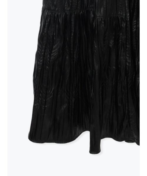 Te chichi TERRASSE（テチチテラス）の「しわ加工フェイクレザーキャミワンピース《2025autumn catalog item》（ワンピース・レディース・ブラウン/ブラック・F）」の11枚目の写真