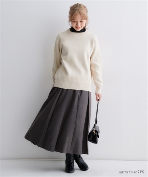 Petitjo(プッチージョ)の「小さいサイズ ボックスプリーツスカート 低身長さん・小柄女性(スカート・レディース・チャコールグレー・PSS/PS/PM/PL)」の13枚目の写真