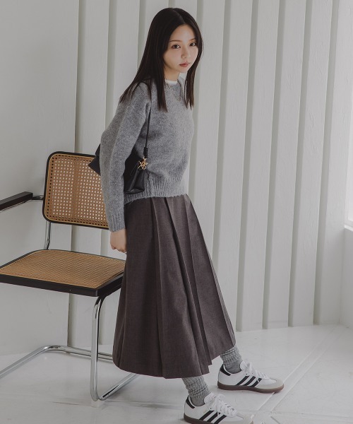 Petitjo(プッチージョ)の「小さいサイズ ボックスプリーツスカート 低身長さん・小柄女性(スカート・レディース・チャコールグレー・PSS/PS/PM/PL)」の9枚目の写真