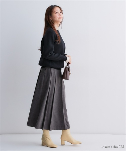 Petitjo(プッチージョ)の「小さいサイズ ボックスプリーツスカート 低身長さん・小柄女性(スカート・レディース・チャコールグレー・PSS/PS/PM/PL)」の15枚目の写真
