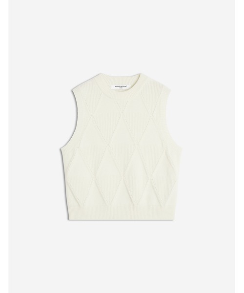 Maison Kitsune（メゾンキツネ）の「TEXTURED WOOL ARGYLE VEST