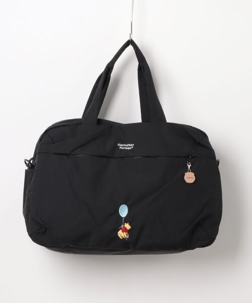 Manhattan Portage(マンハッタンポーテージ)の「PALMETTO BOSTON BAG NYLON TUSSAH QUILL 25 / POOH(ボストンバッグ・レディース・ブラック・LARGE)」の22枚目の写真