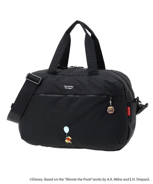 Manhattan Portage(マンハッタンポーテージ)の「PALMETTO BOSTON BAG NYLON TUSSAH QUILL 25 / POOH(ボストンバッグ・レディース・ブラック・LARGE)」の6枚目の写真